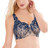Amoureuse Embroidered Front Close Underwire Bra - Evening Blue Silver