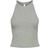 Noisy May Riba Edda Halterneck Top - Light Grey Melange