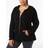 Calvin Klein Performance Ruched Sleeve Zip Hoodie Plus Size - Black