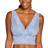 Cosabella Never Say Never Metallics Curvy Plungie Longline Bralette - Silver Blue Diamond