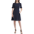 DKNY Flounce Fit & Flare Dress - Midnight