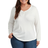 Dickies Women's Henley Long Sleeve Shirt Plus Size - Opaque White