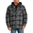 Dickies Relaxed Fit Icon Hooded Quilted Flannel Shirt Jacket - Slate Graphite Plaid