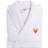 Linum Home Textiles I Love You Terry Bathrobe - White/Pink