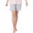 Dreams & Co Women's Print Pajama Shorts Plus Size - Heather Grey