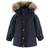 Ver De Terre Eskimo Jacket with Fur - Navy (302-600)