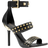 Michael Kors Amal Astor Stud Leather Sandal - Black