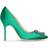 Manolo Blahnik Hangisi 105 Satin - Green