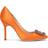 Manolo Blahnik Hangisi 105 Satin - Orange