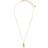 Sterling Forever August Birth Flower Pendant Necklace - Gold