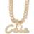 Lulu Mel Iced Out Custom Name Necklace - Gold/Transparent