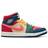 Nike Air Jordan 1 Mid SE W - French Blue/Fire Red/Beach/Magic Ember