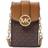 Michael Kors Carmen Small Logo Smartphone Crossbody Bag - Brown