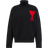 Ami Paris Ami De Coeur Funnel Neck Sweater Unisex - Black/Red
