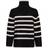 Neo Noir Fanning Stripe Knit Blouse - Black