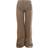 PrettyLittleThing Twill Contrast Seam Straight Leg Cargo Trousers - Khaki