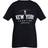 PrettyLittleThing New York Downtown Slogan Printed T-shirt - Black