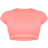 PrettyLittleThing Basic Short Sleeve Crop T-shirt - Neon Pink