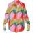 PrettyLittleThing Abstract Printed Oversized Beach Shirt - Purple