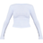 PrettyLittleThing Basic Cotton Blend Long Sleeve Fitted T-shirt - White