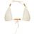 PrettyLittleThing Wooden Bead Triangle Bikini Top - Sand