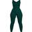 PrettyLittleThing Shape Ribbed Scoop Neck Jumpsuit - Green