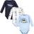 Hudson Baby Cotton Long-Sleeve Bodysuits 3-pack - Aviation (10113008)