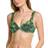 WeWoreWhat Claudia Ruched Bikini Top - Palm Green