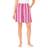 Dreams & Co Women's Print Pajama Shorts Plus Size - Sweet Coral Stripe