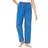 Dreams & Co Women's Knit Sleep Pant Plus Size - Pool Blue Animal