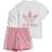 Adidas Infant Trefoil Shorts Tee Set - White/Bliss Pink (HK7480)