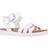 Nina Girl's Lacey Sandals - White/Tumbled Leather