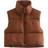 Keomud Women's Winter Crop Vest - Light Brown
