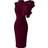 Xxtaxn Women's Cocktail Bodycon Ruffle Sleeveless Formal Midi Pencil Dress - Grape Violet