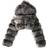 Memela Women's Faux Fur Coat Jacket - Dark Grey