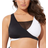 Swimsuits For All Hollywood Colorblock Wrap Bikini Top - Black White