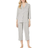 Lauren Ralph Lauren Further Lane Capri Knit Pajama Set - Grey Stripe