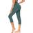 Gayhay Women's High Waisted Capri Leggings - Dark Green