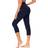 Gayhay Women's High Waisted Capri Leggings - Navy Blue