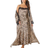 Amoureuse Women's Plus Size The Luxe Satin Long Peignoir Set - Leopard