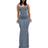 Woxlica Casual Lounge Slip Long Dress - Blue