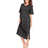 Dreams & Co Women's Long Tagless Sleepshirt Plus Size - Black Multi Dot