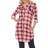 White Mark Plaid Tunic Top - Orange