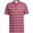 Adidas Men's Two-color Striped Polo Shirt - Almost Pink/Legacy Burgundy