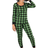 Leveret Women's Plaid Pajamas - Green/Black