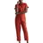 Quince Cotton Linen Twill Short Sleeve Coverall Jumpsuit - Rust Red
