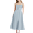 Alfred Sung Spaghetti Strap Full Skirt Satin Midi Dress - Mist