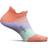 Feetures Elite Ultra Light No Show Tab Socks - Pop Off Peach