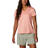 Columbia Women's Hike Short Sleeve V-Neck Shirt - Coral Reef Heather