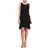 SL Fashions Tiered Chiffon Dress - Black